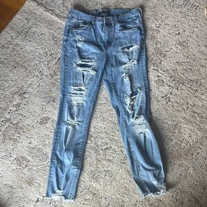 Distressed Aeropostale Blue Jeans